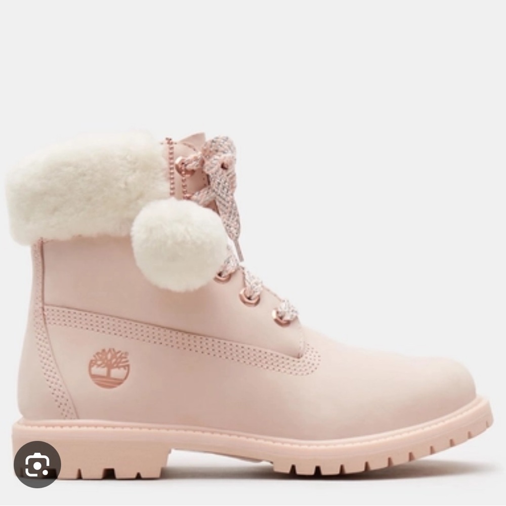 Pink timberlands boots
